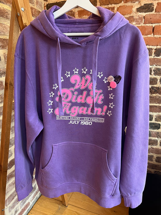 Hoodie jagger purple "AGAIN" Newtone